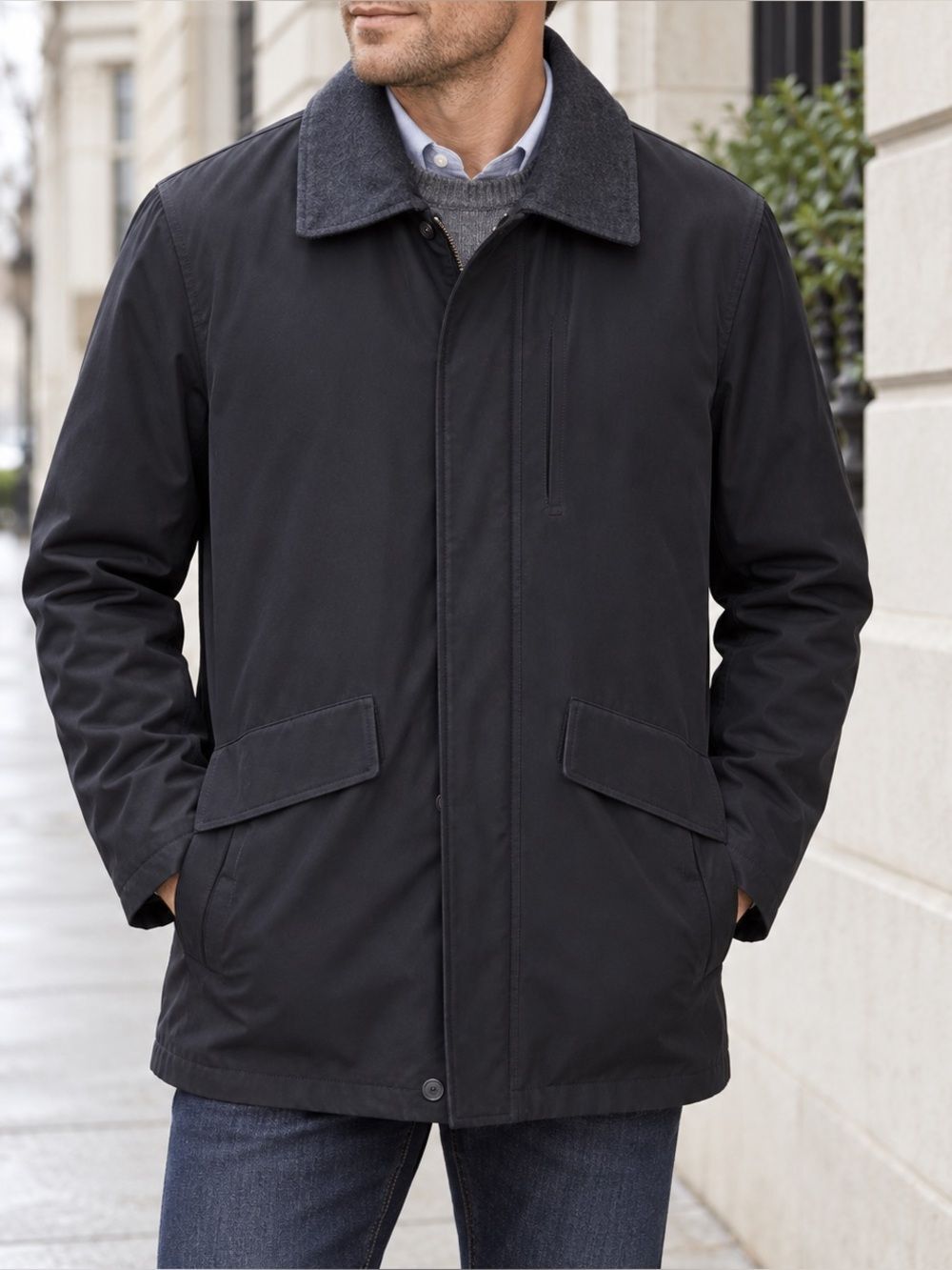 Johnston & Murphy Coat Jacket Removable Inside Liner Sz. L